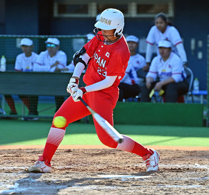 睦谷羽蘭の適時二塁打で女子Ｕ15日本代表が7点目